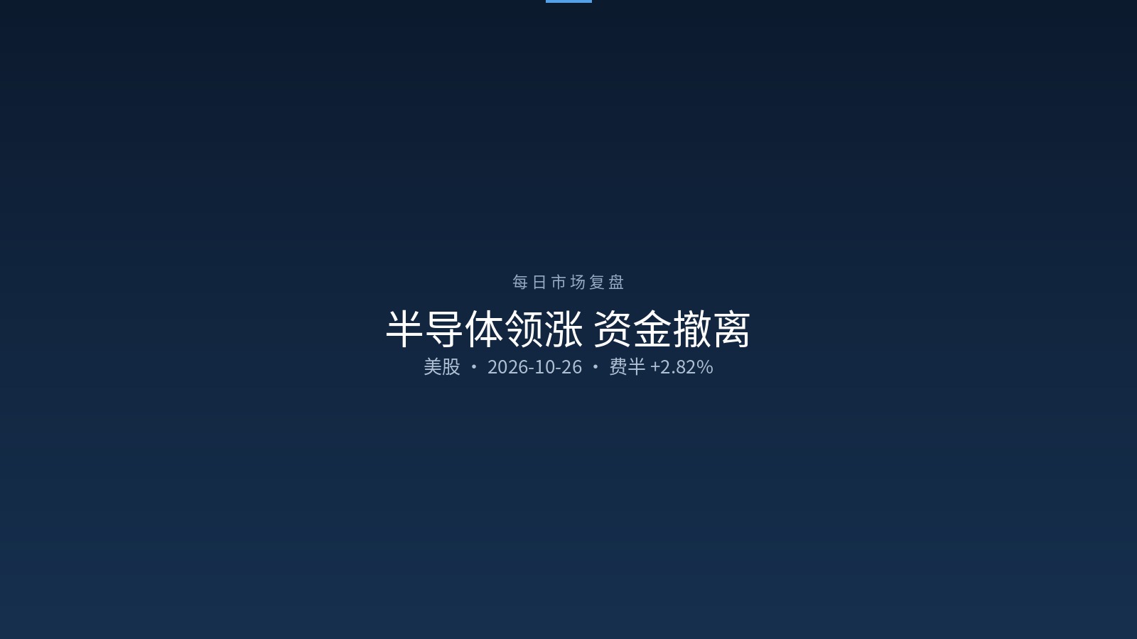 美股周一（2026-10-26）复盘